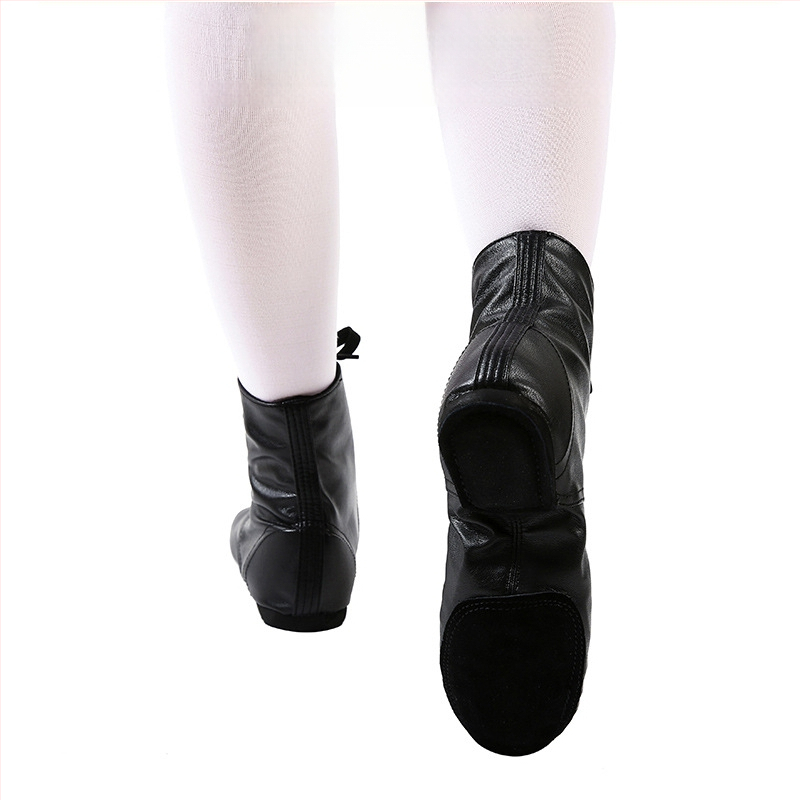 Δερμάτινα παπούτσια τζαζ για χορό με υψηλό πάνω μέρος, μαλακή σόλα, διαπνοή, ελαφριά, unisex για παιδιά