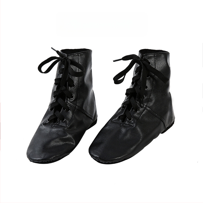 Δερμάτινα παπούτσια τζαζ για χορό με υψηλό πάνω μέρος, μαλακή σόλα, διαπνοή, ελαφριά, unisex για παιδιά