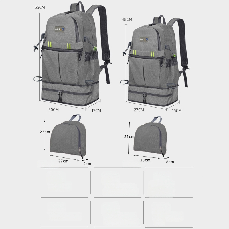 Ορειβατικό σακίδιο πλάτης, Μεγάλης χωρητικότητας, Αδιάβροχο Oxford ύφασμα, για άνδρες και γυναίκες, Άνοιξη 2025