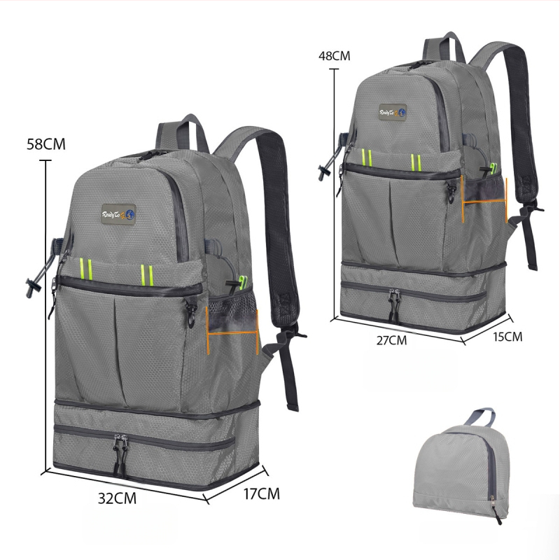 Ορειβατικό σακίδιο πλάτης, Μεγάλης χωρητικότητας, Αδιάβροχο Oxford ύφασμα, για άνδρες και γυναίκες, Άνοιξη 2025