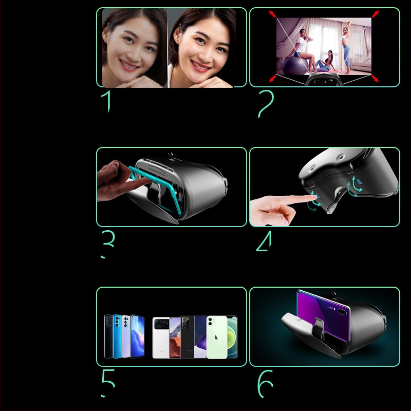 VRG Pro x7 Galvos uždėtos VR akinės Metaverse, 260 g, 2021 m. modelis, Įgaliotas privatūs prekės ženklas, visos šalies garantija