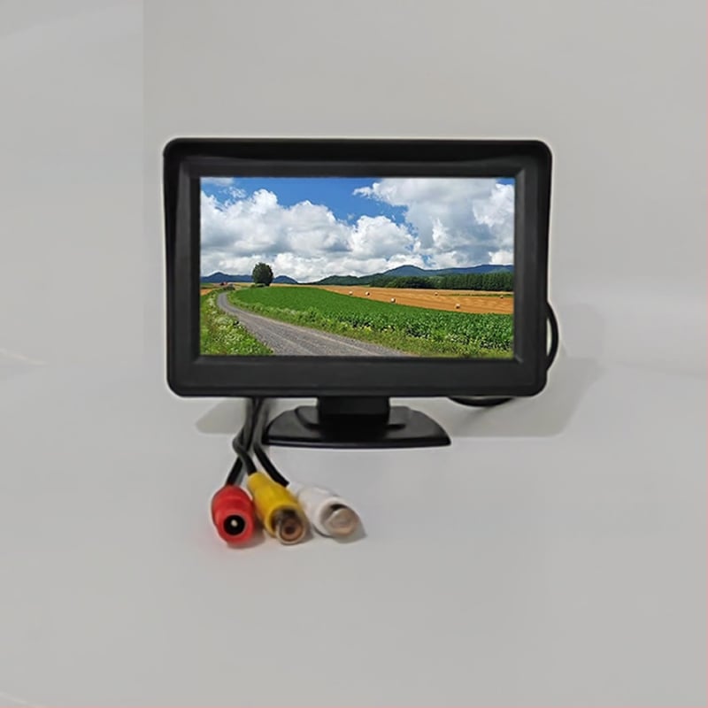 Automobilių LCD monitorius, CVBS įvestis, dviejų krypčių vaizdo perjungimas, RCA, modelis JL-YJC-4301-2, raiška 480x272