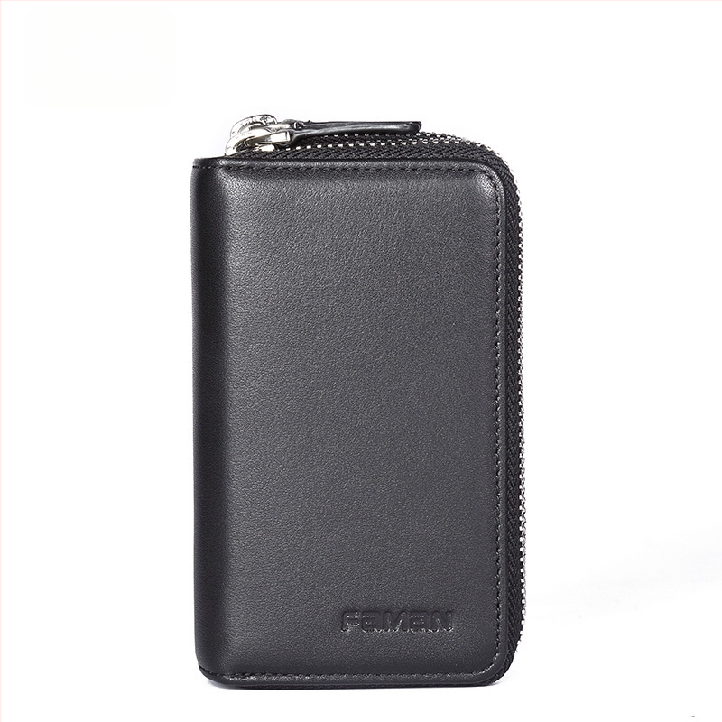 Raktų dėklas vyrams: natūrali oda, pirmojo sluoksnio galvijų oda, anti-fraud apsauga, miesto stilius