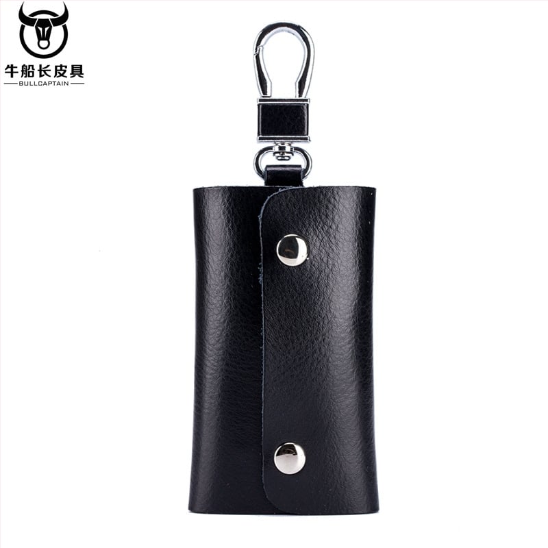 Raktų dėklas iš natūralios odos – unisex, vieno tono dizainas, verslo kelionėms