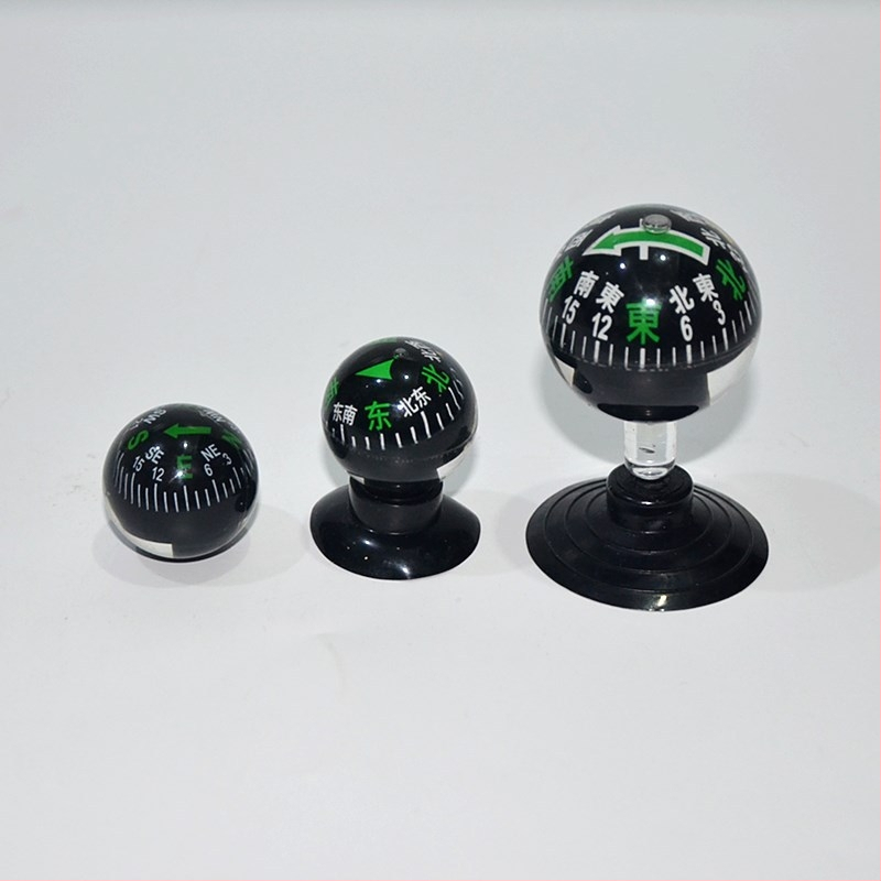 Μπάλα πυξίδας αυτοκινήτου με βεντούζα — εξωτερικό διακοσμητικό αξεσουάρ αυτοκινήτου