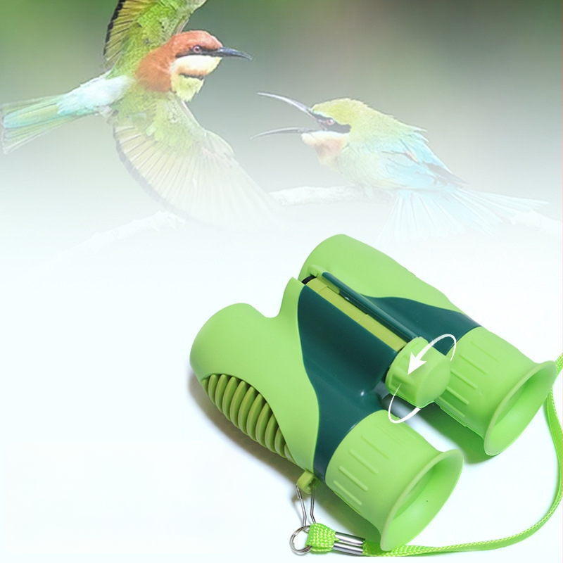 8x21-es nagyítású gyermek teleszkópos készlet, ABS tokkal, iránytűvel és karabinerrel, kültéri felfedezésekhez (4–6 évesek)