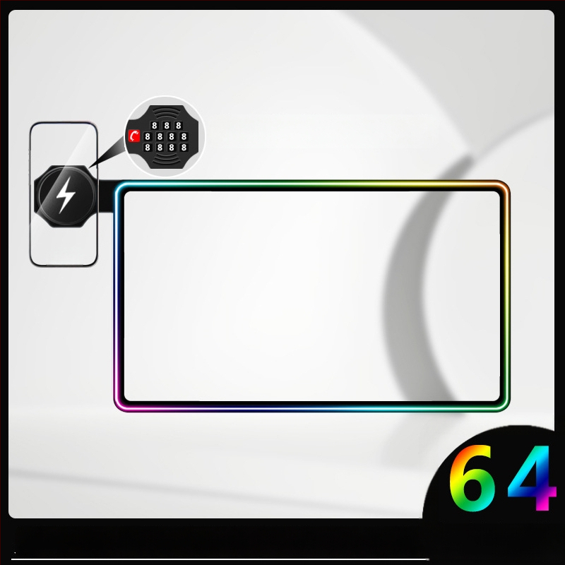 Držač za auto telefon s bežičnim punjenjem 15W, magnetski nosač, ambientno LED svjetlo, za instrument ploču Wuling Starlight