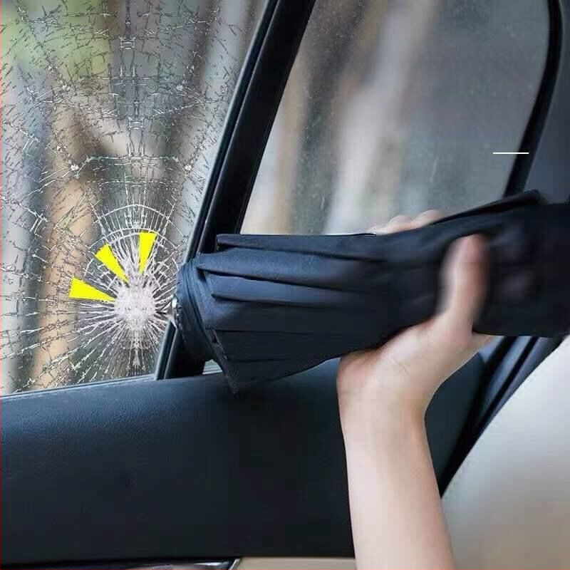 Ομπρέλα αυτοκινήτου με σφυρί θραύσης παραθύρων, πλήρως αυτόματη, τοποθετημένη στο αυτοκίνητο, αναδιπλούμενη ηλιοπροστασία