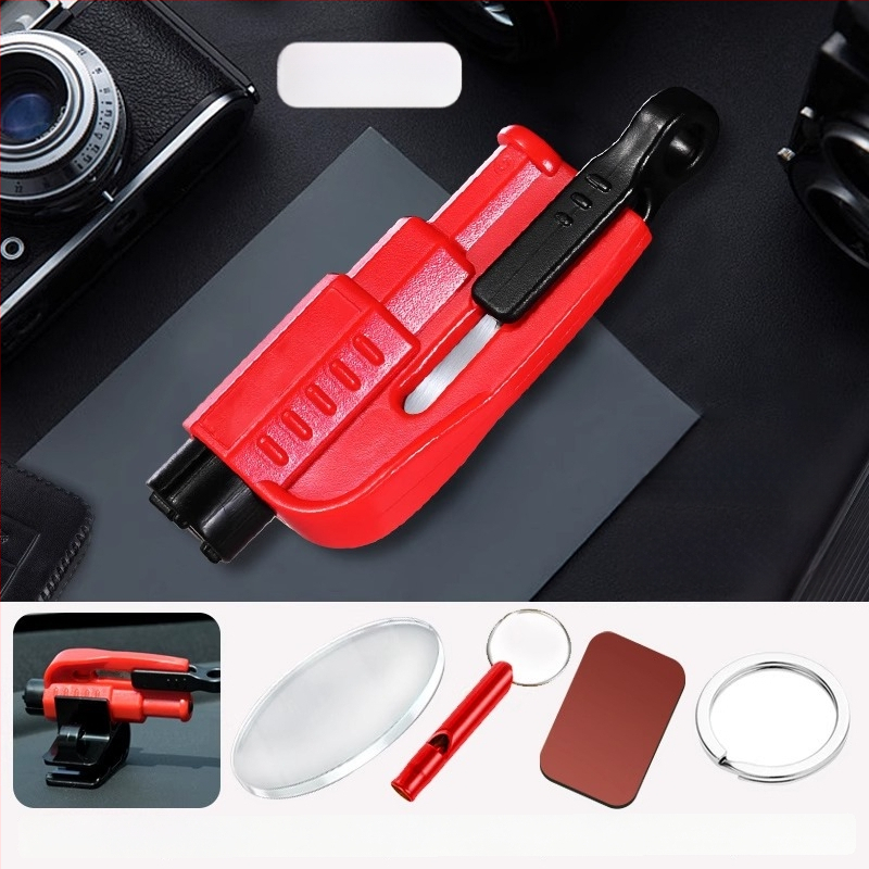 Automobilio langų laužtuvas – saugumo plaktukas | Prekės ženklas: Mairichi | Medžiaga: ABS + volframo plienas | Svoris: 0,19 kg | Daugiafunkcinis saugos plaktukas | Langų dūžimas per vieną sekundę