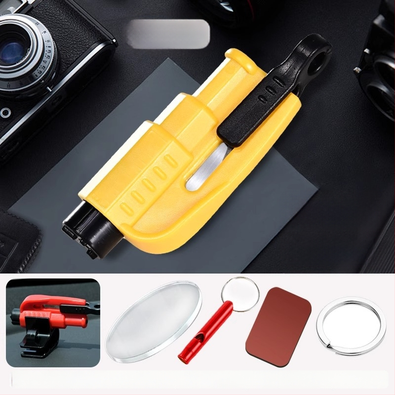 Automobilio langų laužtuvas – saugumo plaktukas | Prekės ženklas: Mairichi | Medžiaga: ABS + volframo plienas | Svoris: 0,19 kg | Daugiafunkcinis saugos plaktukas | Langų dūžimas per vieną sekundę