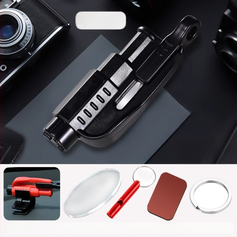 Automobilio langų laužtuvas – saugumo plaktukas | Prekės ženklas: Mairichi | Medžiaga: ABS + volframo plienas | Svoris: 0,19 kg | Daugiafunkcinis saugos plaktukas | Langų dūžimas per vieną sekundę