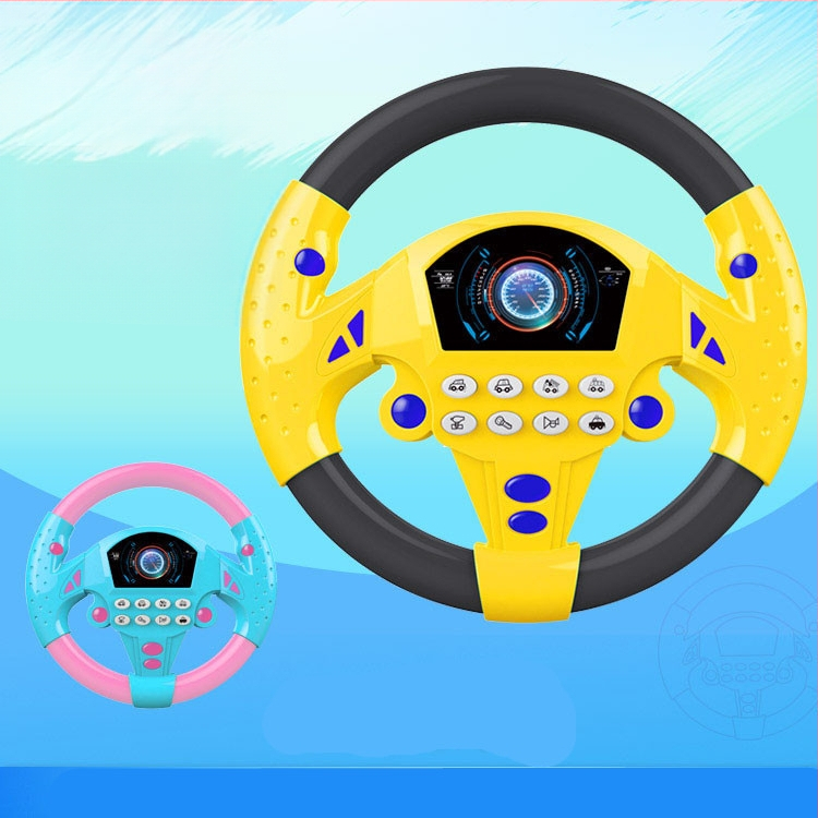 Gyerekeknek készült elektromos kormánykerék játék – korai nevelés zenével és interaktív játékkal, műanyag kivitel, akkumulátorral működik, 4–6 éveseknek