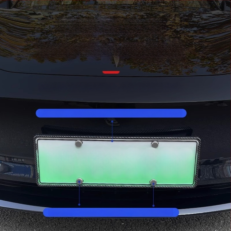 Plutajući okvir registarske pločice za Tesla Model Y, kompatibilan sa zelenim pločicama nove energije