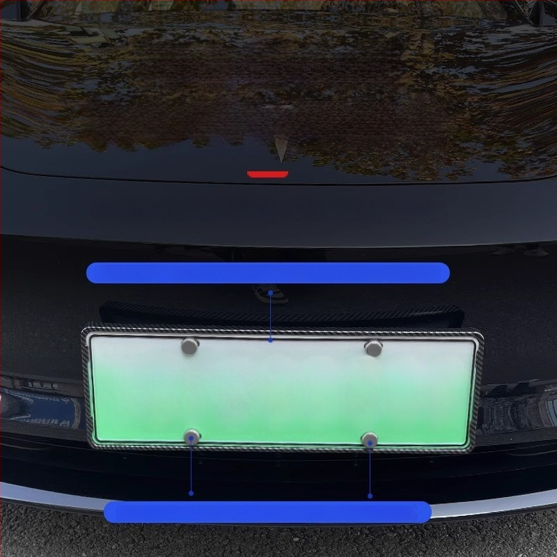 Plutajući okvir registarske pločice za Tesla Model Y, kompatibilan sa zelenim pločicama nove energije