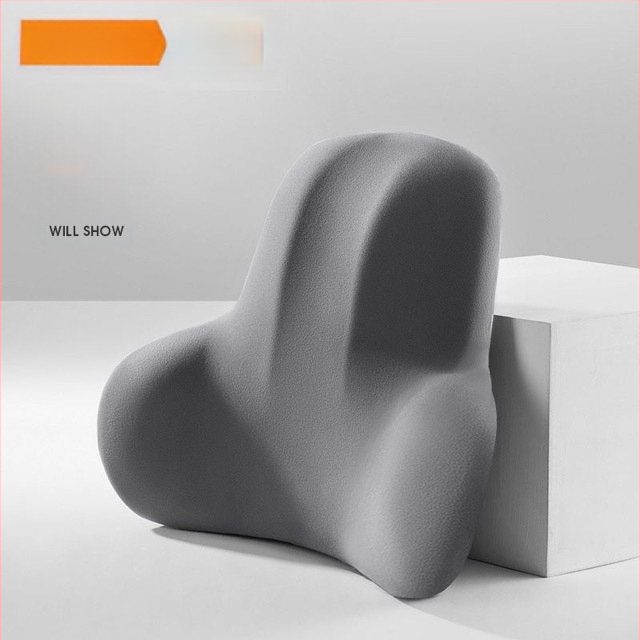 Персонализирана автомобилна лумбална подложка с печатано лого, изработена от млечен шёлк, памет пяна, универсална съвместимост, минималистичен дизайн