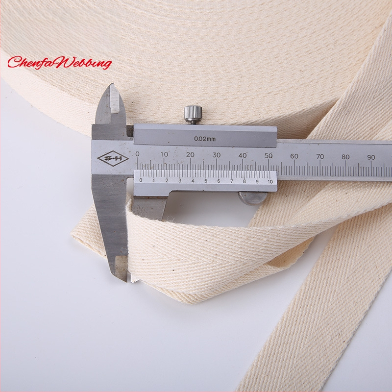 Chenfa Ribbon βαμβακερή ζώνη χερίνγκμπον, 1,2 mm πάχος, ιμάντας για σακίδιο/τσάντες