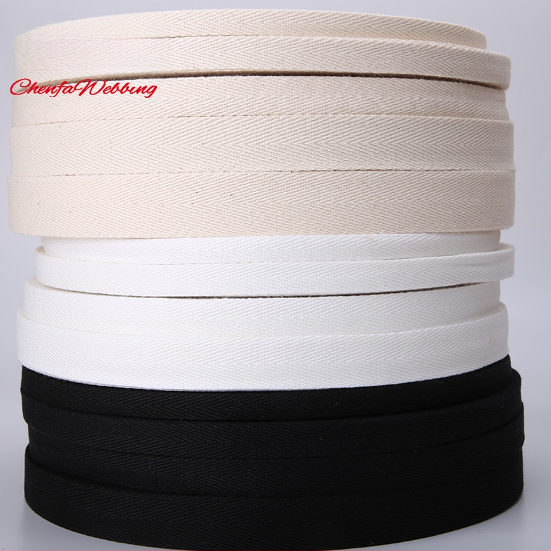 Chenfa Ribbon βαμβακερή ζώνη χερίνγκμπον, 1,2 mm πάχος, ιμάντας για σακίδιο/τσάντες
