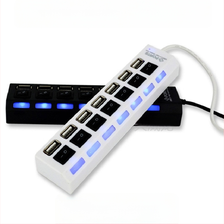 2.0 USB hub visoke brzine s 7 portova, USB splitter, proširenje HUB s neovisnim prekidačem