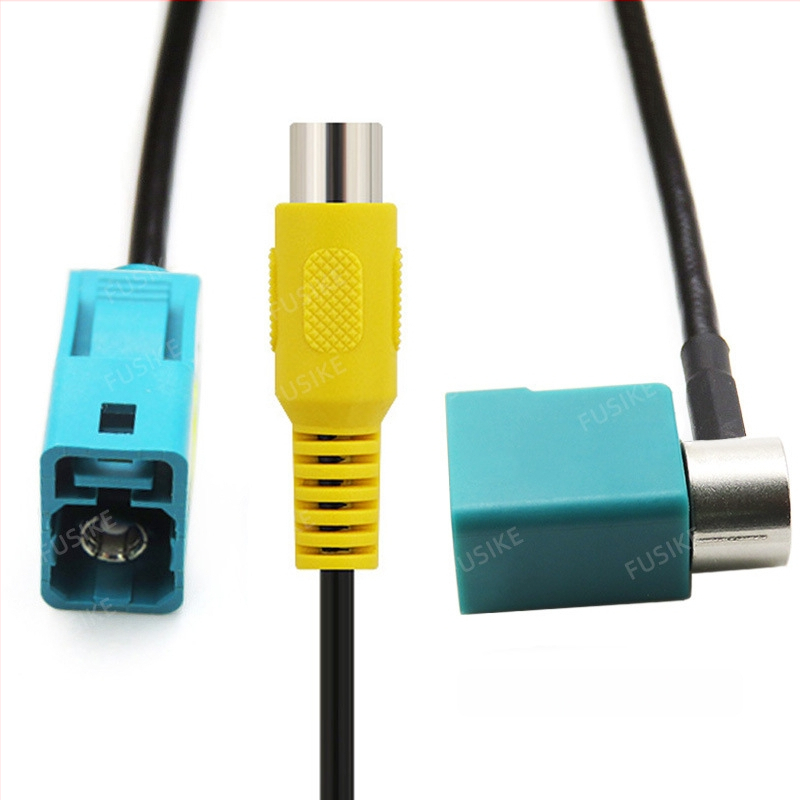 Fakra–RCA ženski kabel za automobilsku stražnju kameru, RG174 produžni kabel