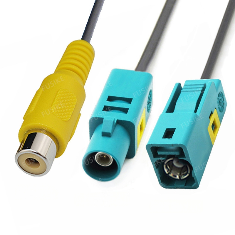Fakra–RCA ženski kabel za automobilsku stražnju kameru, RG174 produžni kabel