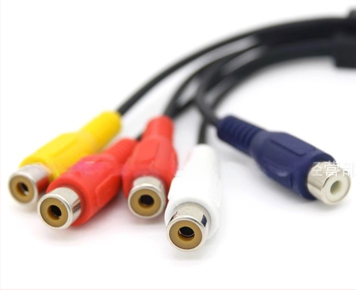 AV kabel za LCD televizor s komponentnim video signalom, 3,5 mm + 2,5 mm na 5 RCA, dvostruki audio konektori