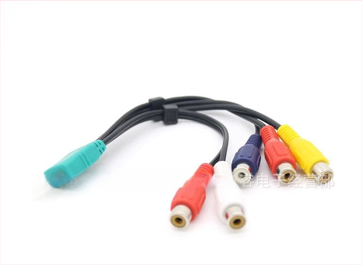 AV kabel za LCD televizor s komponentnim video signalom, 3,5 mm + 2,5 mm na 5 RCA, dvostruki audio konektori