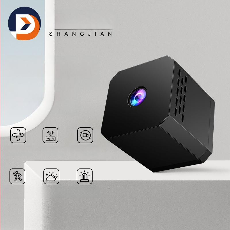 F1 Juhtmevaba siseohutuskamera Wi-Fi-ga, 480p, TF-kaardi salvestus, 1-tunnine aku kasutusaeg, Video ja Foto