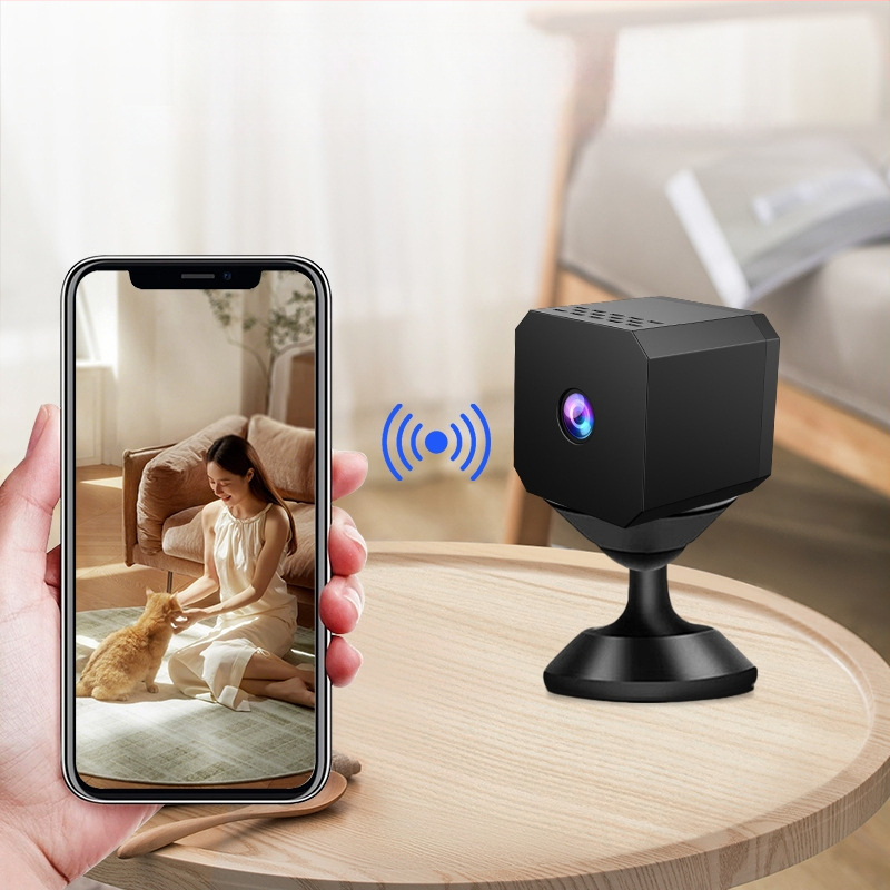 F1 Juhtmevaba siseohutuskamera Wi-Fi-ga, 480p, TF-kaardi salvestus, 1-tunnine aku kasutusaeg, Video ja Foto