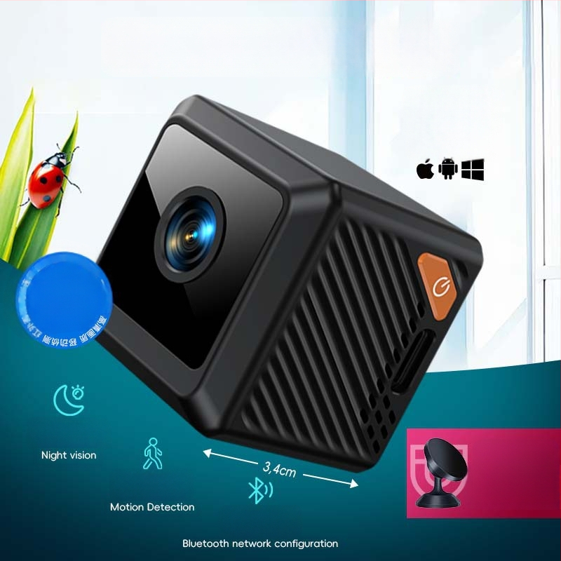 W02 kaamera kodule turvalisuse jaoks, Full HD 1080p, laia nurgaga objektiiv, traadita Wi-Fi, TF-kaardi salvestus