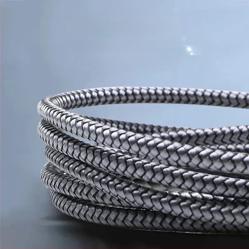 Type-C töltőkábel, szövött kivitel – gyors töltés; interfész: Type-C; egyfejű csatlakozó