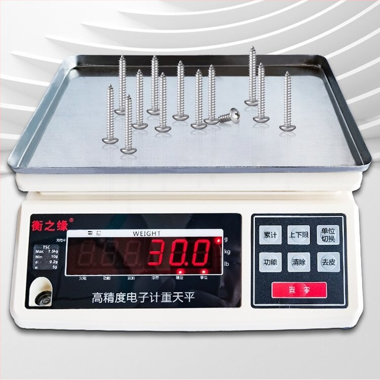 Točna elektronička industrijska vaga, model TSC-W30, raspon 1,5–30 kg, rezolucija 0,01 g, višenamjenska vaga