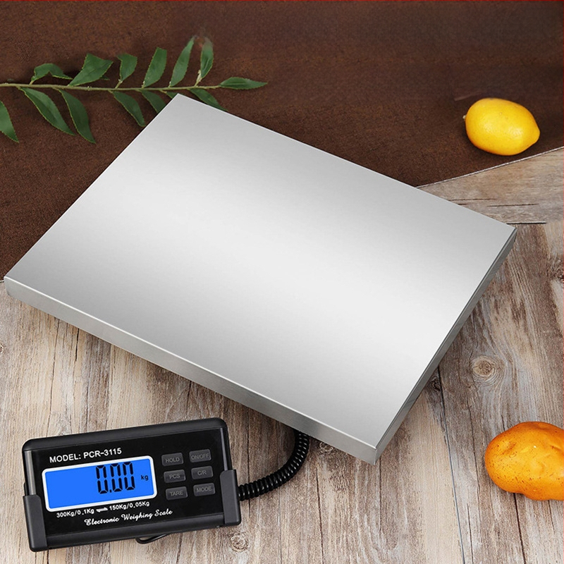 Nehrđajući čelični stolni poštanski vaga, 300 kg, digitalna vaga za pakete i logistiku, za kućne ljubimce