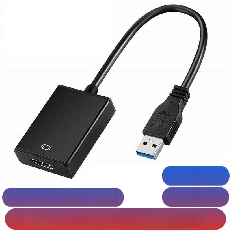 USB 3.0 HDMI adapterio kabelis su tvarkykle, USB į HDMI iš kompiuterio į TV, 1080p keitiklis, vario branduolys
