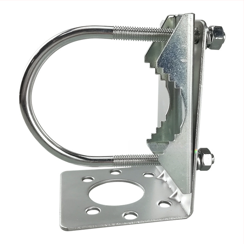 Logaritminio periodo antenos laikiklis su L formos tvirtinimu ir U formos žiedas, reguliuojamas kampas, 12 dBi naudingumas, 800–2700 MHz, 50 Ω, SWR ≤1.5, 50 V