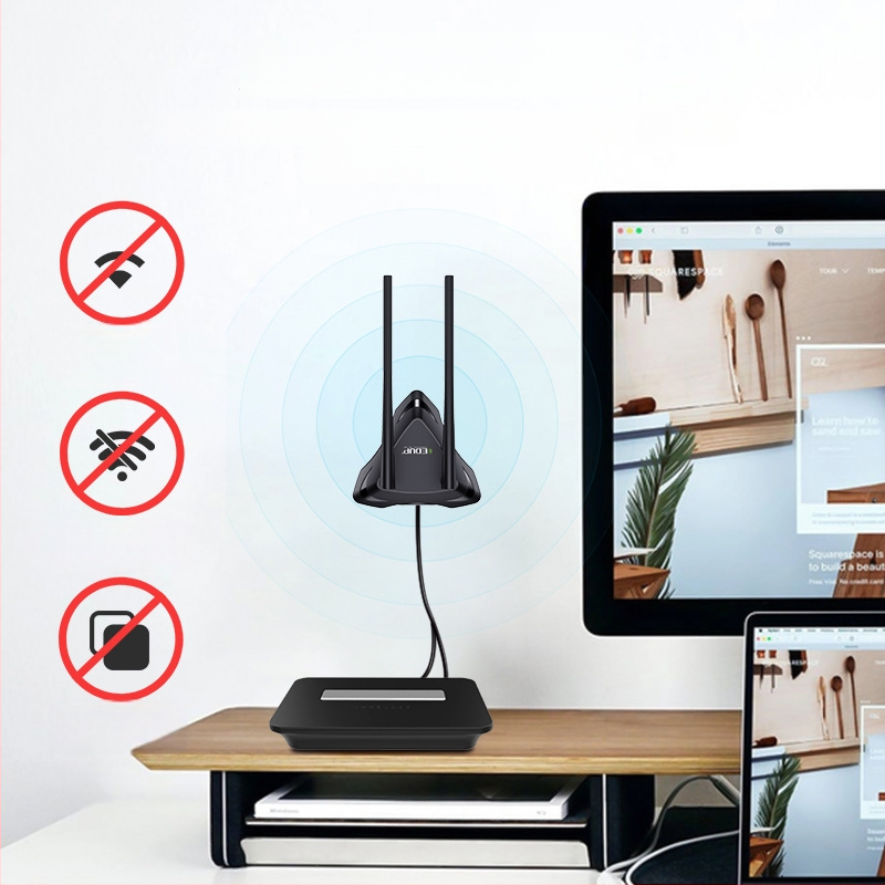 Wi‑Fi antena produžni kabel za mrežnu karticu i ruter, magnetska baza, dvobandna 2,4/5 GHz, visok dobitak, SMA unutarnji konektor