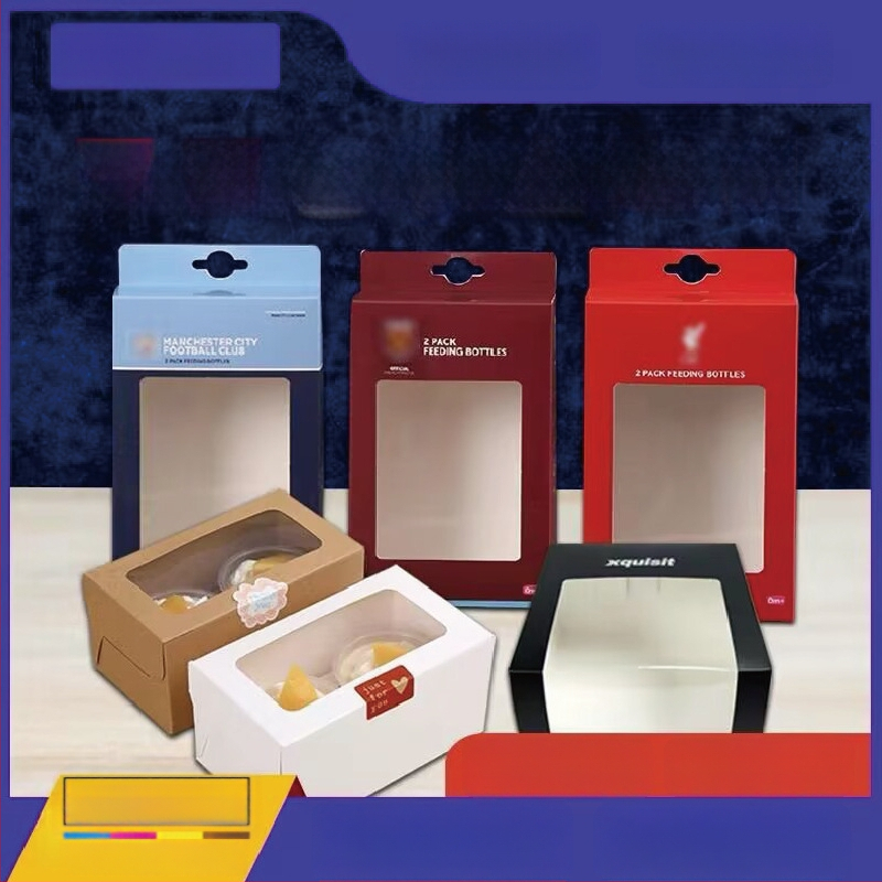 Egyedi ablakos csomagoló doboz UV bevonattal, papírkarton anyagból, csomagoló doboz, testreszabható kartondoboz típusok, magánmárka