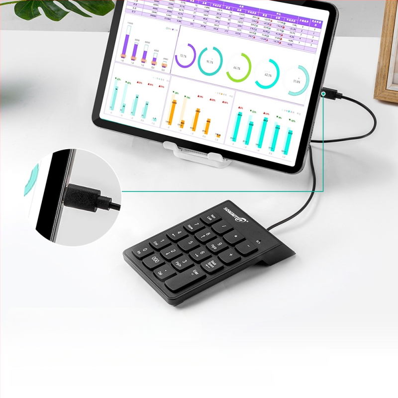 Laptophoz való numerikus billentyűzet (USB kábeles, Crater architektúra, ≤87 billentyű, ABS anyag, 1,2 m kábel)