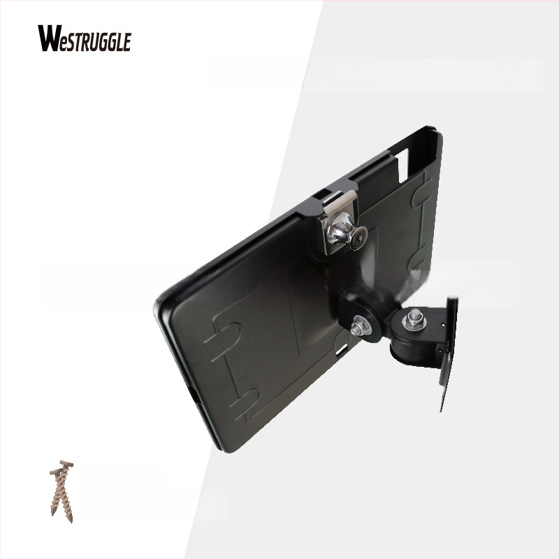 iPadhez készült fémből készen falra szerelhető záras tartó – lopás elleni védelem, asztali forgó állvány