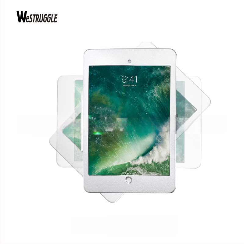 iPadhez készült fémből készen falra szerelhető záras tartó – lopás elleni védelem, asztali forgó állvány