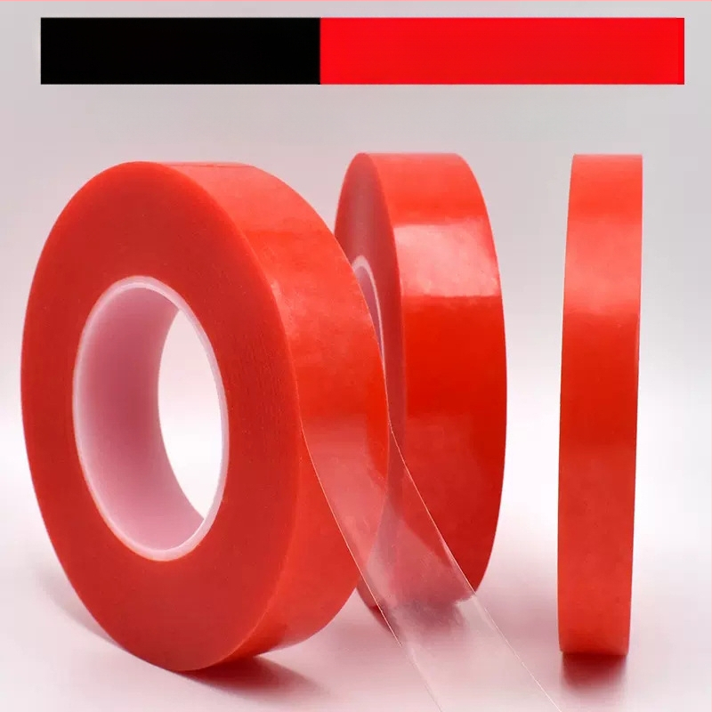 Διπλής όψεως PET ταινία με ακρυλική κόλλα, αντίσταση σε θερμοκρασίες 20–150°C, πλάτος 1240 mm, μήκος 50 m, ισχυρή πρόσφυση χωρίς υπολείμματα