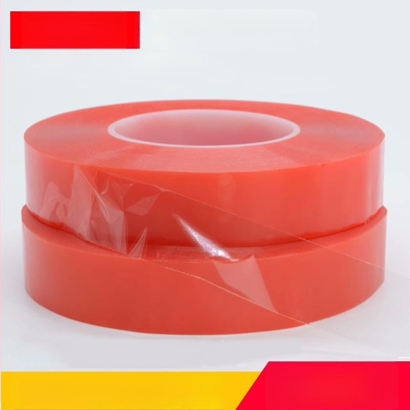 Διπλής όψεως PET ταινία με ακρυλική κόλλα, αντίσταση σε θερμοκρασίες 20–150°C, πλάτος 1240 mm, μήκος 50 m, ισχυρή πρόσφυση χωρίς υπολείμματα