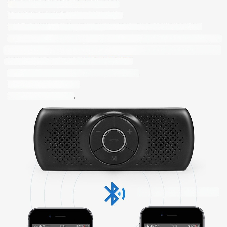 Bluetooth автомобилен hands-free говорител за монтаж на слънчев визьор, безжичен 2,4 ГГц, 12V вход, 3W говорител