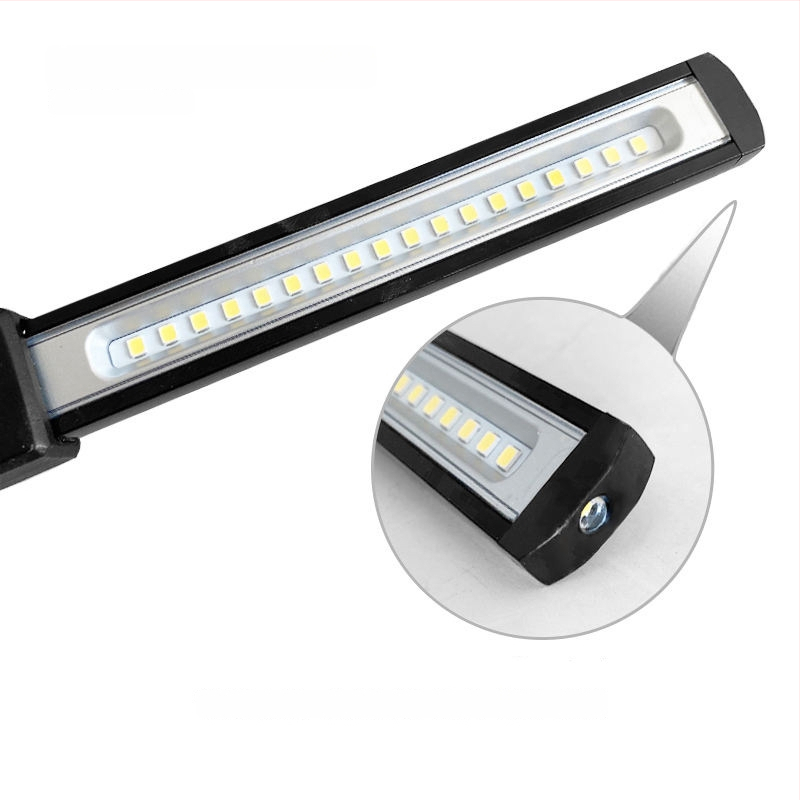 Tölthető mágneses munkalámpa hajlékony nyakkal és kampóval — 10W SMD LED, 5V, 500 lm, 2000mAh