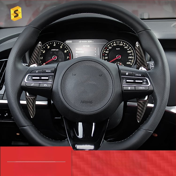 Интериорни лостчета за смяна на скоростите на волана от реален карбон — Salsa Carbon Fiber, за Kia Stinger, код Bp-qy-617