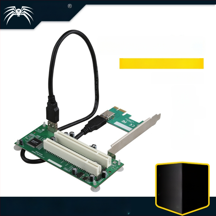 PCIe į PCI adapterio plokštė su USB 3.0 sąsaja, dvigubas PCI lizdų plėtinys, modelis TXB0246A11040, White Spider