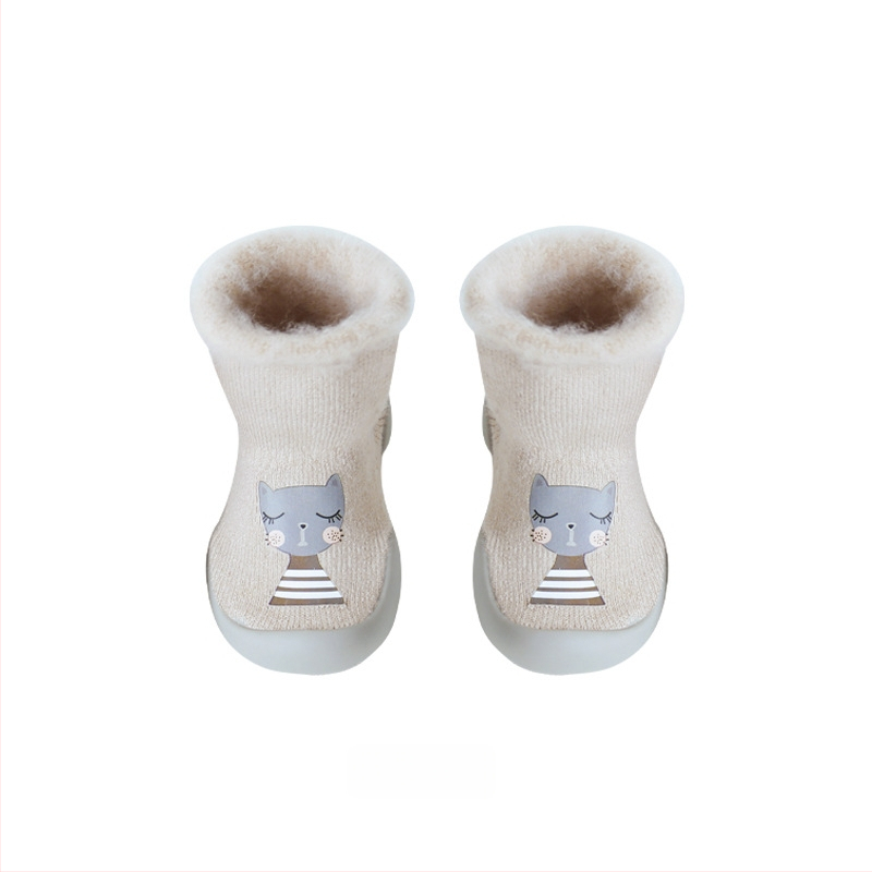 Laste põranda sokid, mittelibiseva tallaga, akrüülmaterjal, fliisvooder, paksud, siseruumides ja välistingimuseks