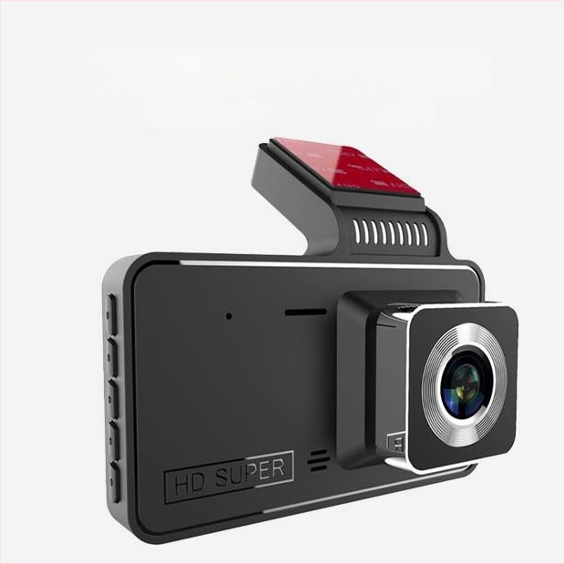 Automobilio dash cam su priekinės ir galinės dvigubos lęšiais, 1080p, 170° platus kampas, automatinis kilpinis įrašymas, palaiko TF kortelę iki 64GB