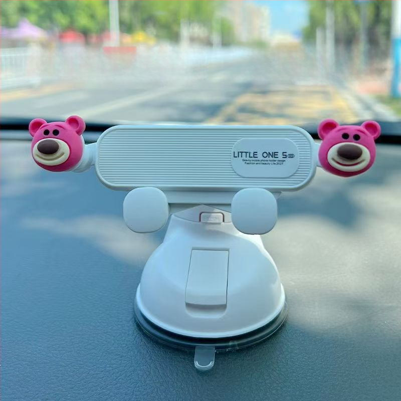 Držač telefona za automobil s vakuumskim nosačem na instrument ploču, univerzalni, nepunjen, karikatura dizajn