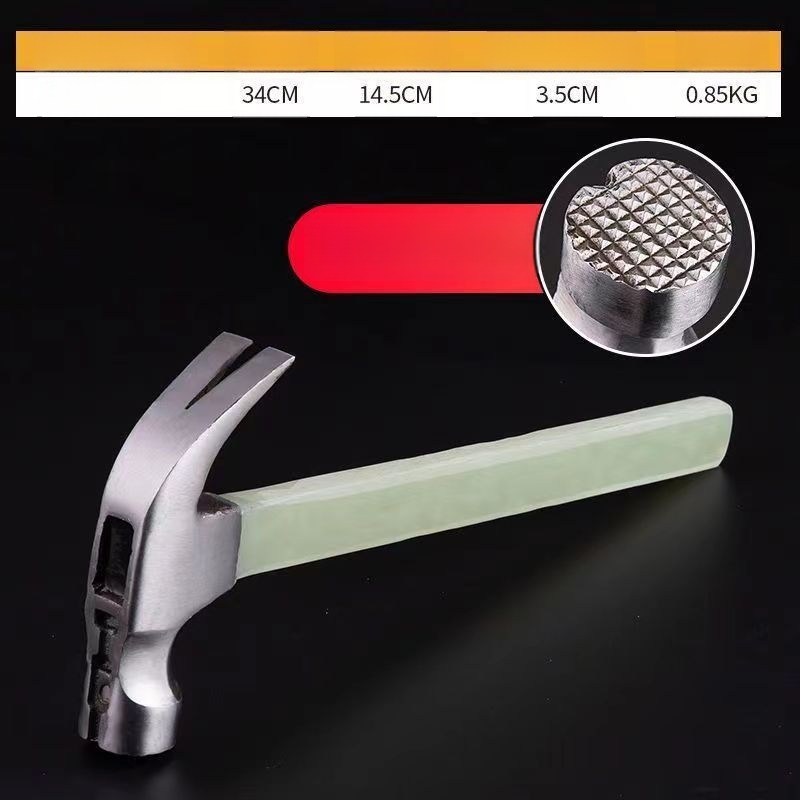 Kandžinis plaktukas su izoliuota rankena, neslystantis laikiklis, magnetas nagų išėmimui, kompaktiškas staliaus plaktukas, aukštos anglies plieno galva