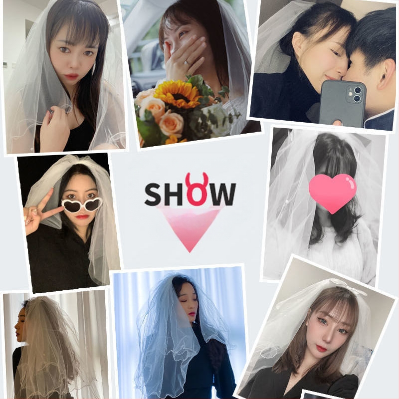 Воал и украса за глава, ултра фееричен стил, кратък моден проп за снимки от инфлуенсър, булчинско основно сватбено облекло, Марка Unique • Налично в склада • Лято 2021